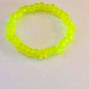 Bright Yellow Beaded Kids Bracelet